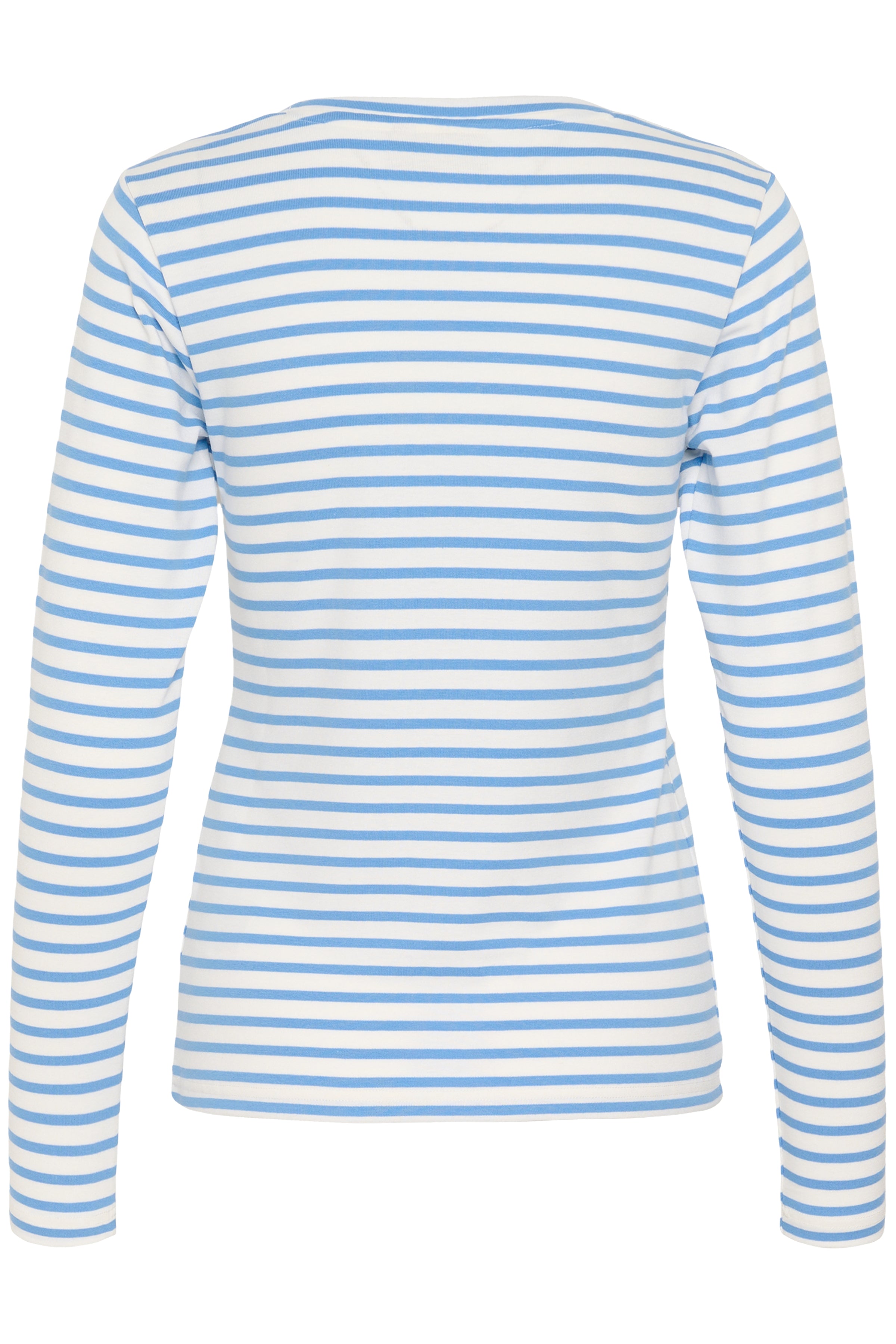 Kaffe Liddy Long Sleeve Top - Blue/White