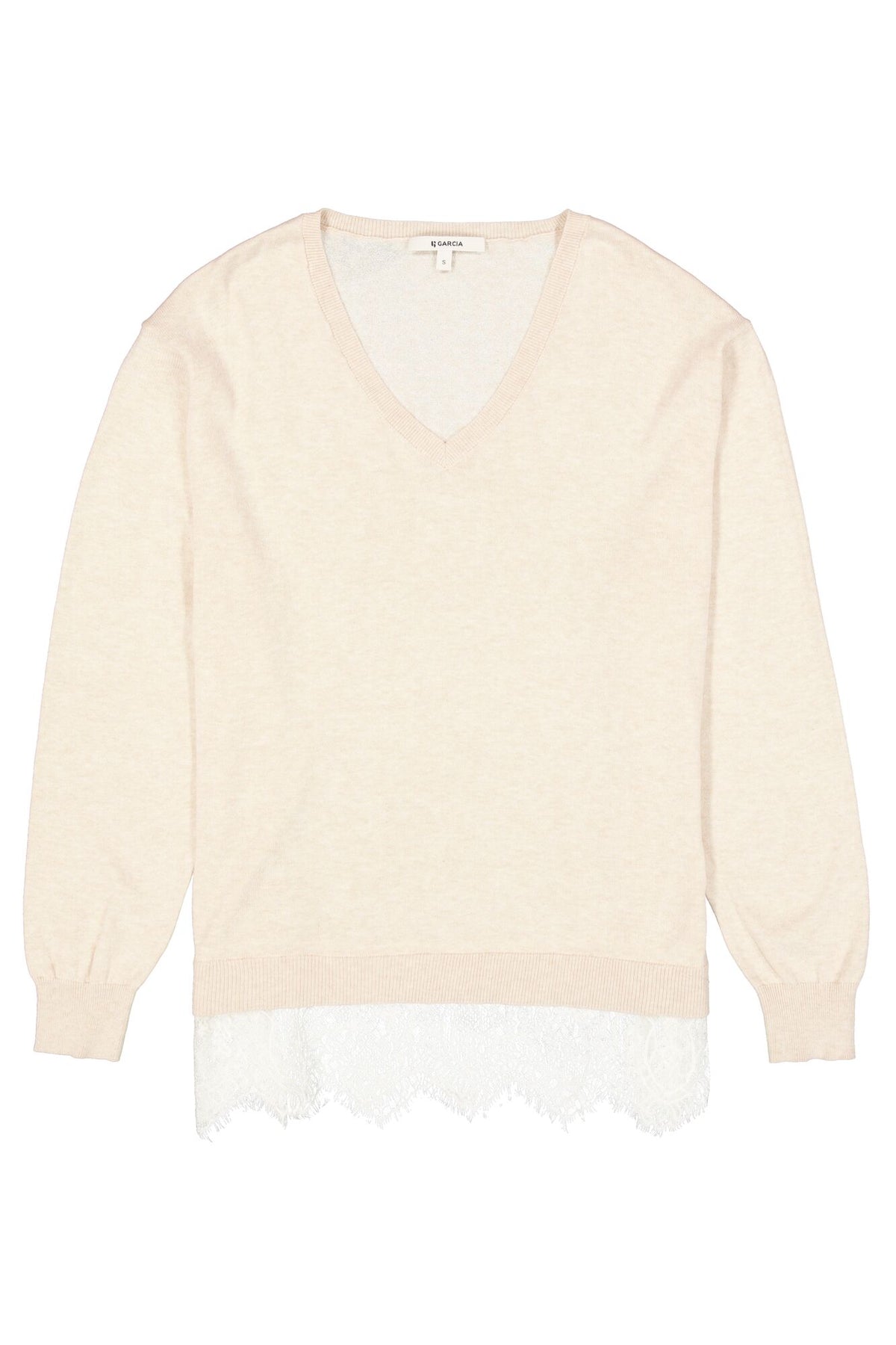 Garcia Lace trim knit W260040