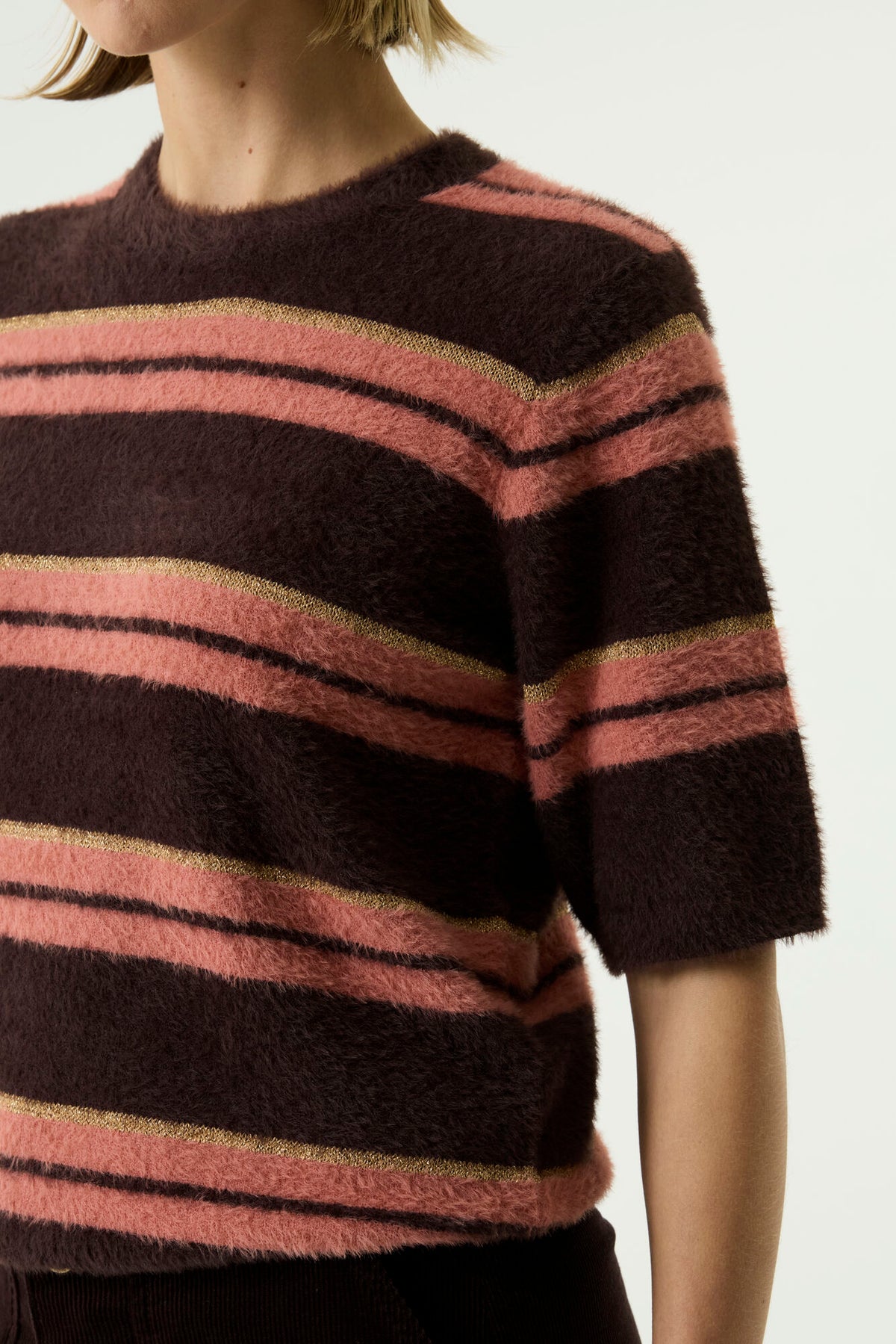 Garcia Striped Eyelash Knit