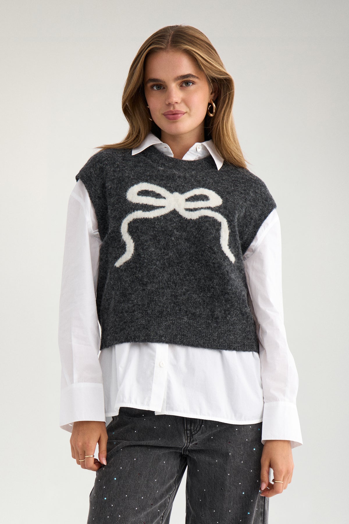 Numph Riette bow vest