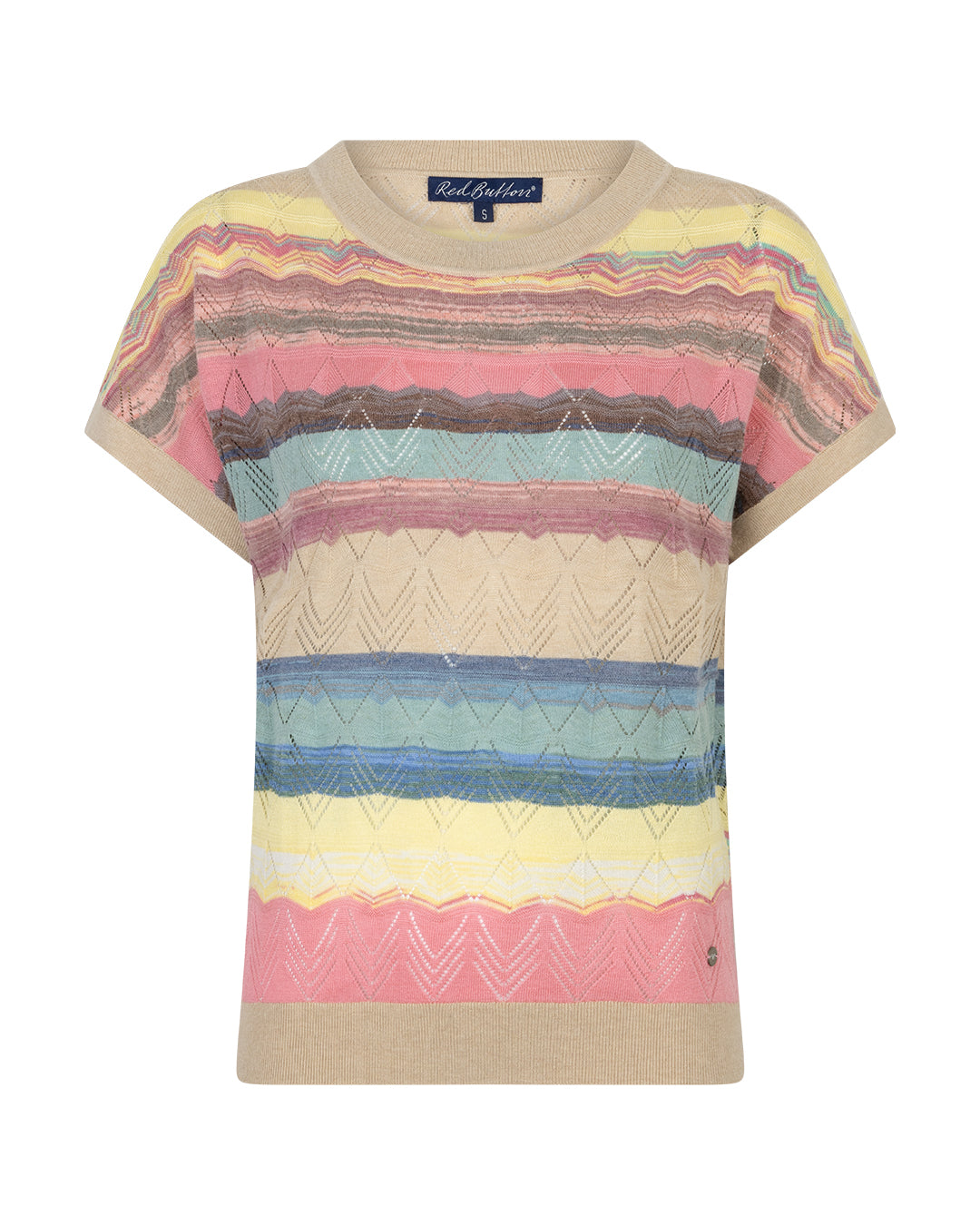 Red Button Jerry stripe top