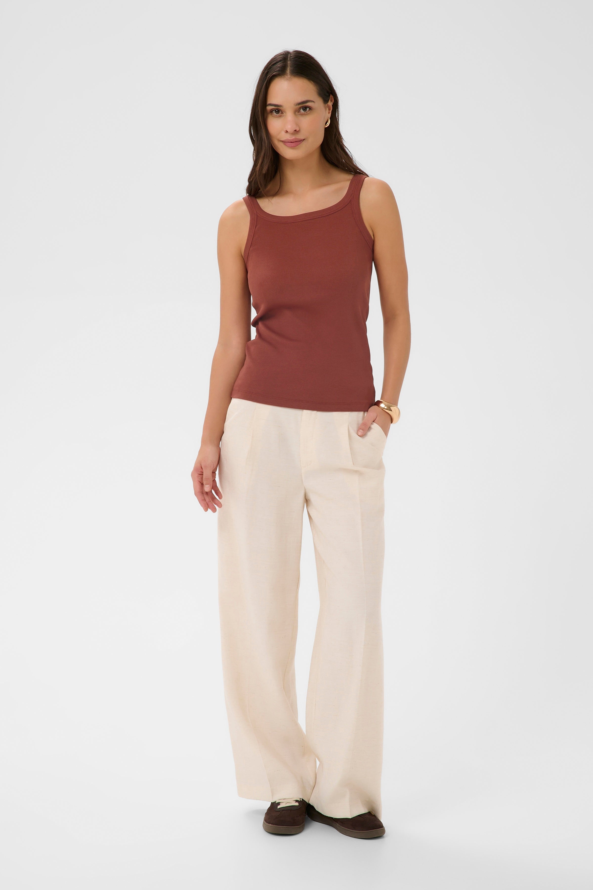 Kaffe Carna Tank Top Henna