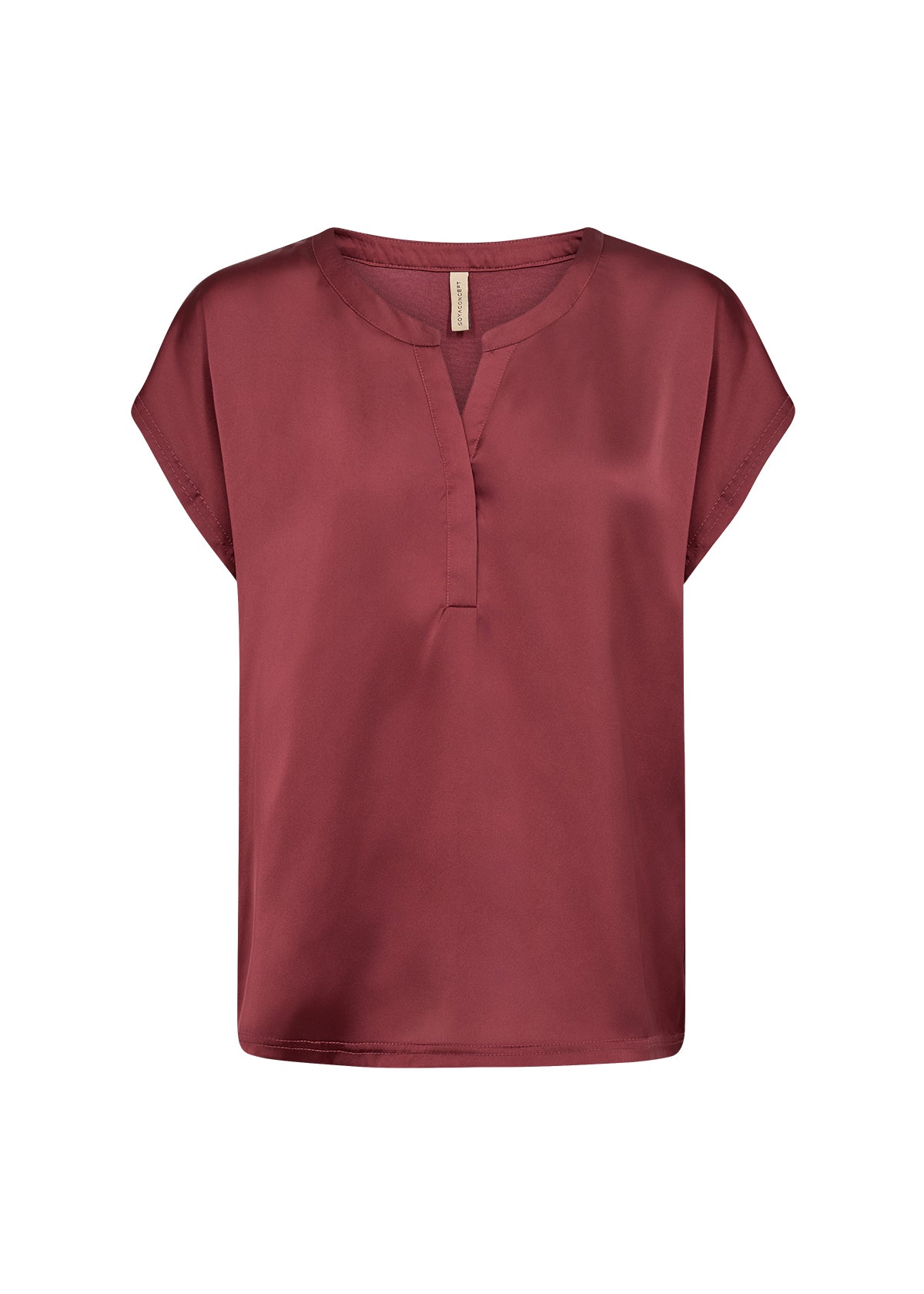 Soya Concept Thilde v neck tee Oxblood