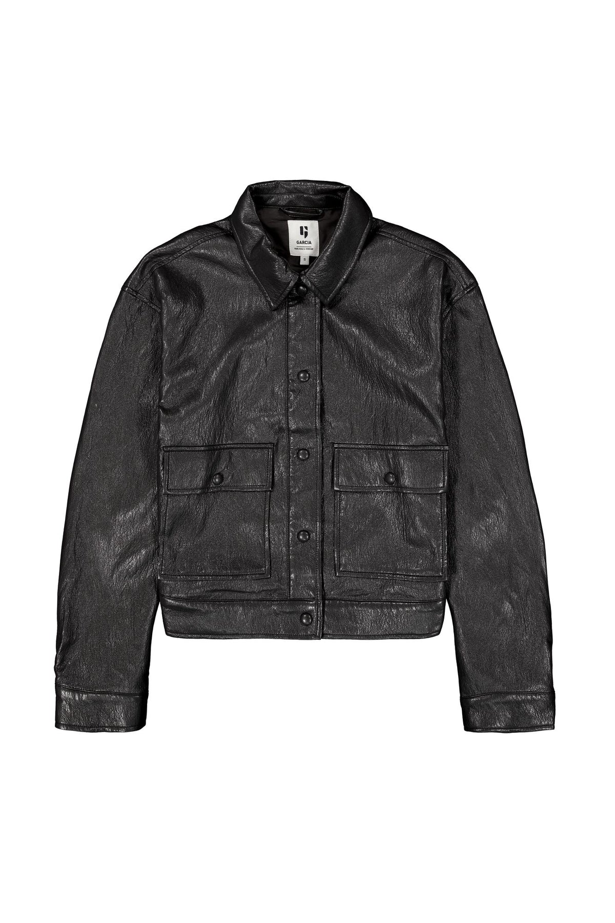 Garcia Faux Leather Jacket in Pinecone Brown W260093