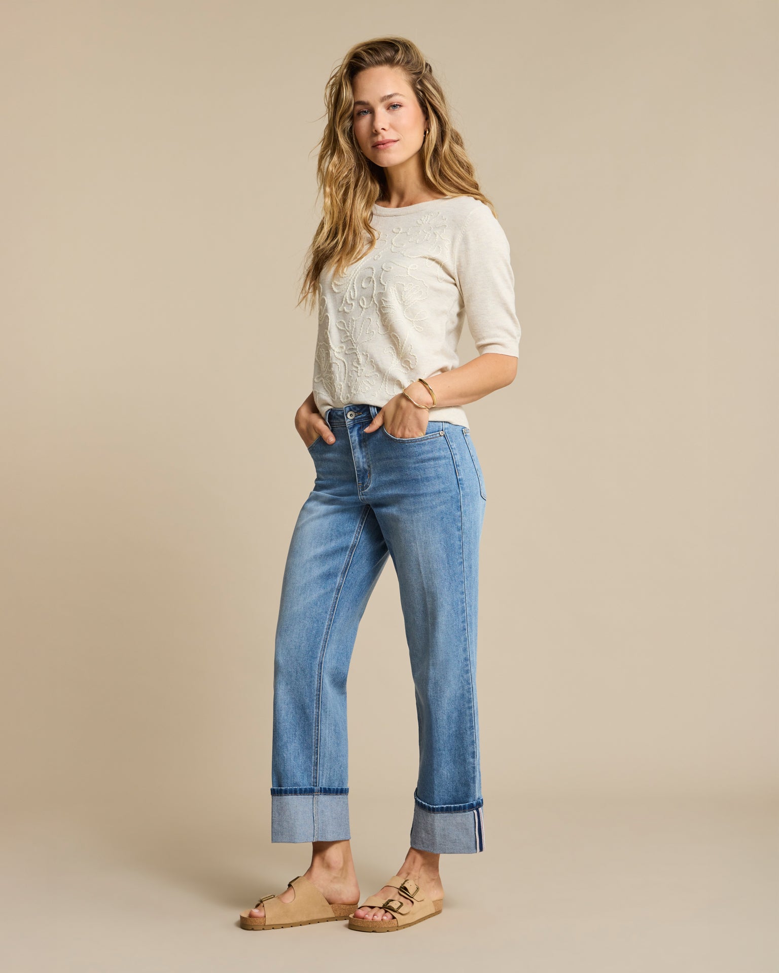 Red Button Kim scarf jeans