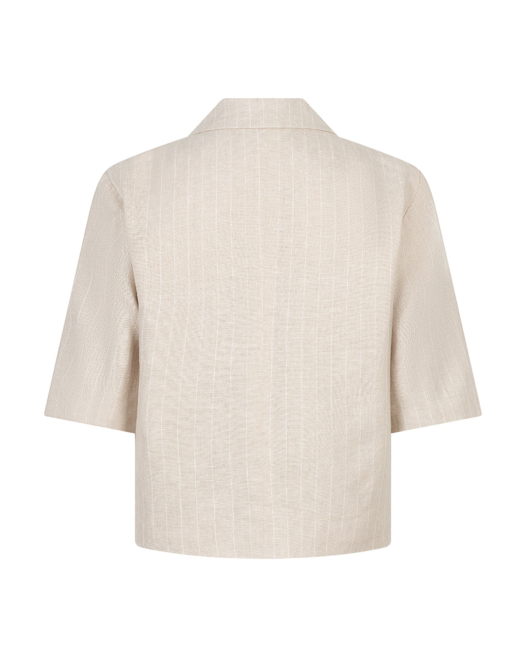 Red Button Linen Blend Blazer