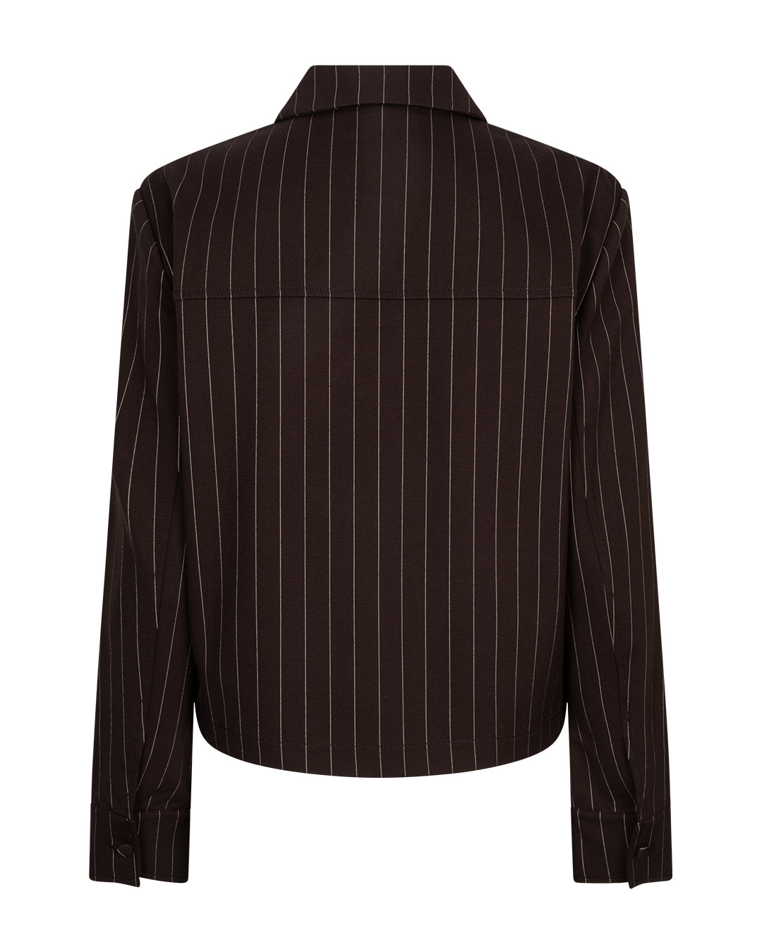 Red Button Pinstripe Punta Jacket - Espresso